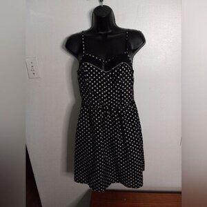 Xhilaration black and white polkadot dress
